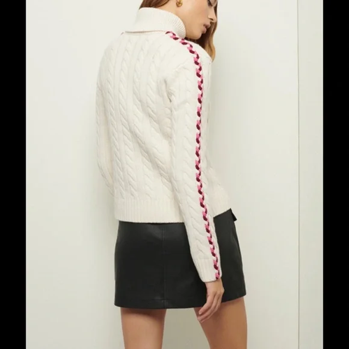 Derek Lam 10 Crosby Pippa Lace Up Turtleneck Wool Sweater Size L - NWOT - Picture 6 of 15
