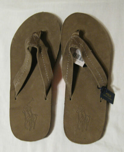 Polo Ralph Lauren Mens Brown Suede Leather Sandals Flip  display picture 2