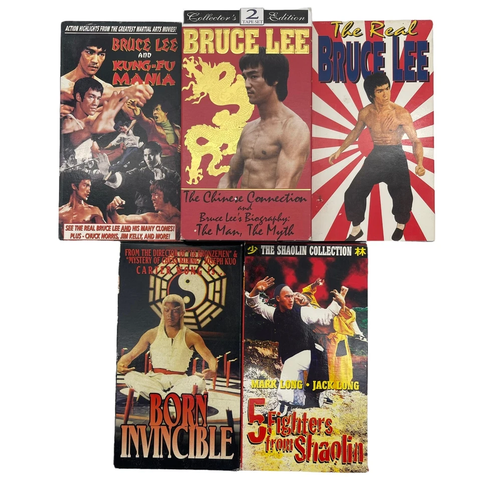 LOT 6 Vintage Kung Fu Karate Shaolin VHS Movies Martial Arts Cult BRUCE LEE LONG - Image 2 of 4
