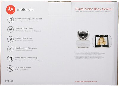Motorola MBP33XL Video Baby Monitor with Digital Zoom, Two