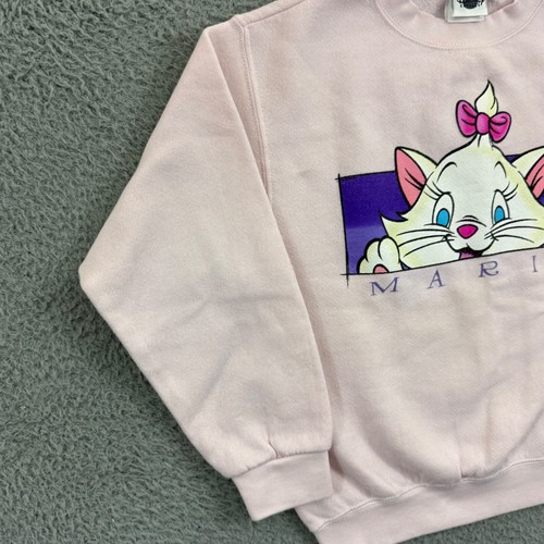 Disney Sweatshirt Girls Medium 7/8 Pink Aristocats Marie Long Sleeve Cat Cartoon - Picture 4 of 11