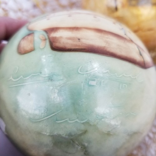 Decorative Buoys Fishing Floats Decor Net Holder Lot of 3 Painted Boats Peeling - Picture 9 of 12