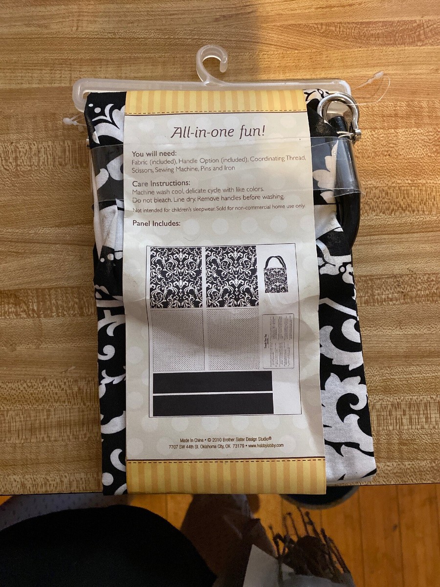 Make Your Own Trendy Tote Kit Black/White NEW 15x12 | eBay