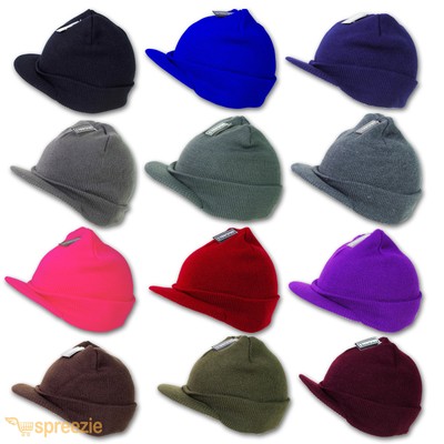 простоя Beanie козырек вязаная череп 