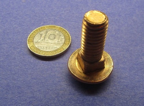 Bronze Carriage Bolt / Screw 3/8"-16 x 1.00" Length, 5 pcs - Picture 3 of 12