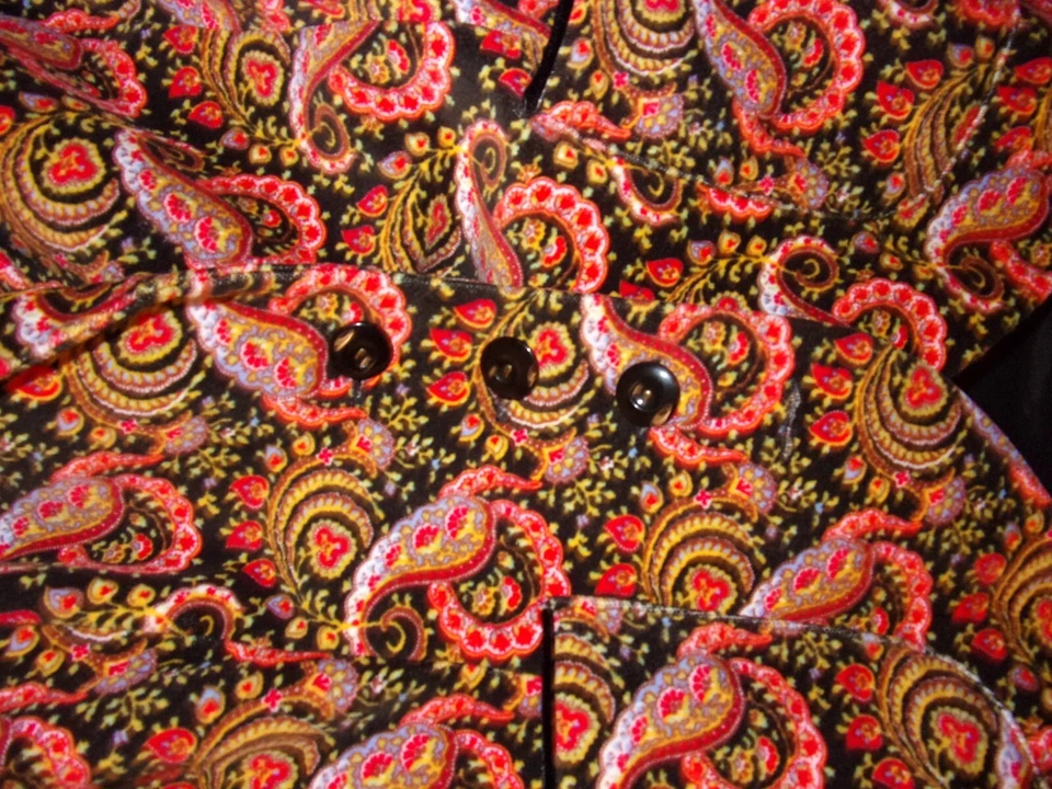 Chaqueta Blazer J. Peterman Terciopelo Sastre Floral Paisley Remolino Tema Talla 6 En muy buena condición Foto 2 de 4