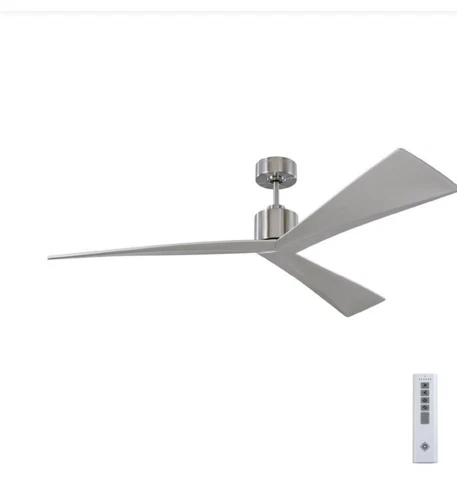 Monte Carlo Fan Company 3ADR60BS Adler Outdoor Fan Brushed Steel - Picture 1 of 2