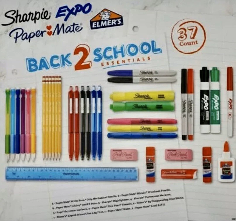 Writing utensils, Stationery supplies, Pen, pencil, marker set