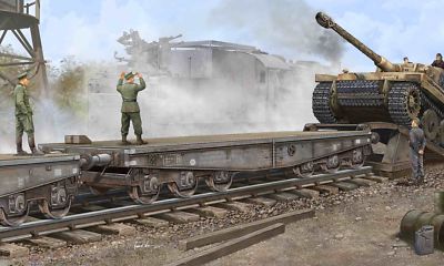 Trumpeter 00221 - 1:35 Schwere Plattformwagen Type SSyms 80 - Neu