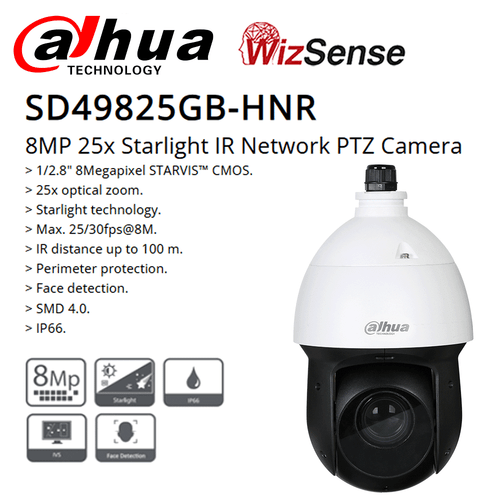 Original Dahua PTZ 25X ZOOM 4MP 8MP Smart IR Starlight TiOC IP PTZ Cameras Lot - Picture 9 of 18