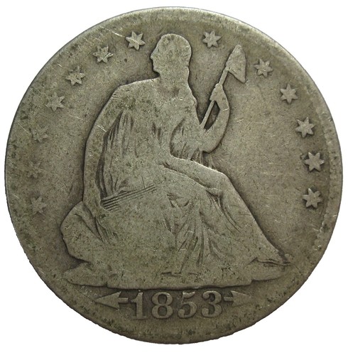 Had ley 1760 レプリカ London 1853 O UNITED STATES US Silver SEATED LIBERTY Half Dollar