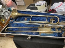 Reynolds Medalist Brass Trombone USA w/ Case and Mouthpiece - PARTS ONLY