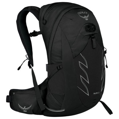 Osprey Talon 22L Men's Hiking Backpack with Hipbelt, Stealth Black, L/XL