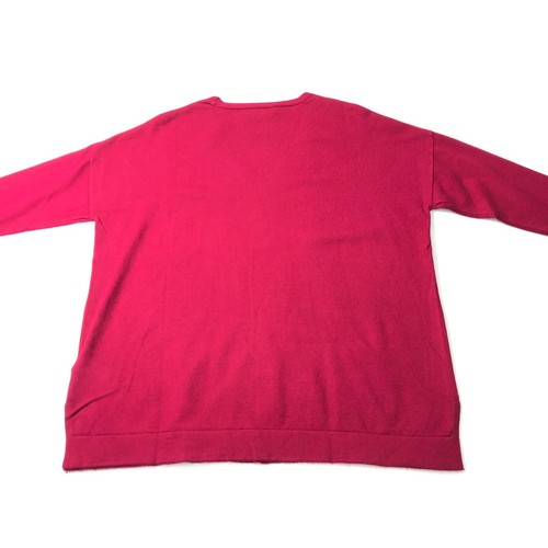 Suéter ligero para mujer Monsoon rojo cereza cuello en V mangas Dolman medianas - Imagen 3 de 12