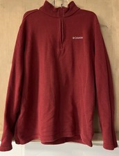 Columbia Pullover Burgundy Men's XL 1/4 Zip Jacket