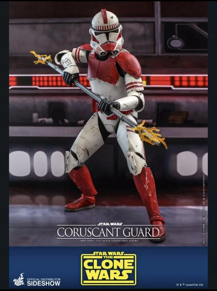 🔥 Figura 1/6 SELLADA Hot Toys TMS025 Star Wars The Clone Wars Coruscant Guard Foto 4 de 4