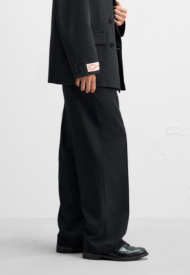 Zara x Harry Lambert Relax Fit Suit Trousers Navy Blue Size W32