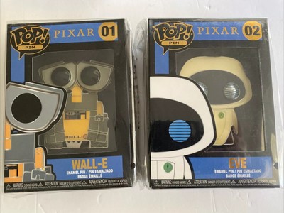 Pixar Funko Pop Enamel Pins Lot Of 2 WALL-E & Eve NEW Set Chase 2022 2023 