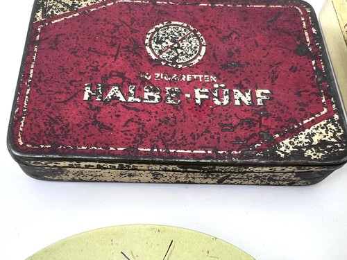 Vanity Powder and Cigarette Tin Lot 6 Melba US Atos Halbe-Funf Ration German Vtg - Picture 4 of 15