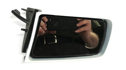 GM White Rear View Left-hand Power Mirror Assembly 25611104 NOS