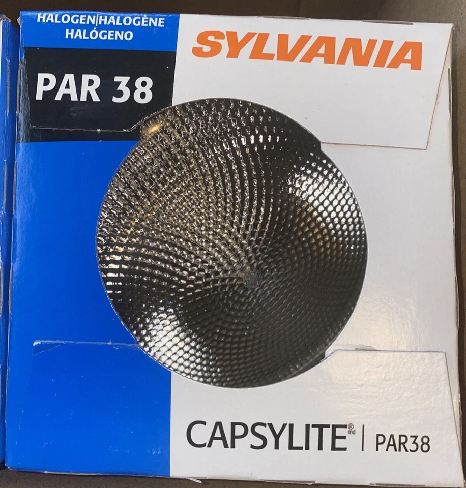2 PCS SYLVANIA CAPSYLITE PAR38 LARGE Light Bulbs SPOT LIGHT LAMP 4.75" wide - Image 4 of 4