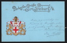 Präge-AK Wappen von Freiburg i. B. 1899 