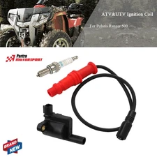 Ignition Coil W/ Wire Cap & Spark Plug 2008-2012 Fit For Polaris Ranger 500 4x4