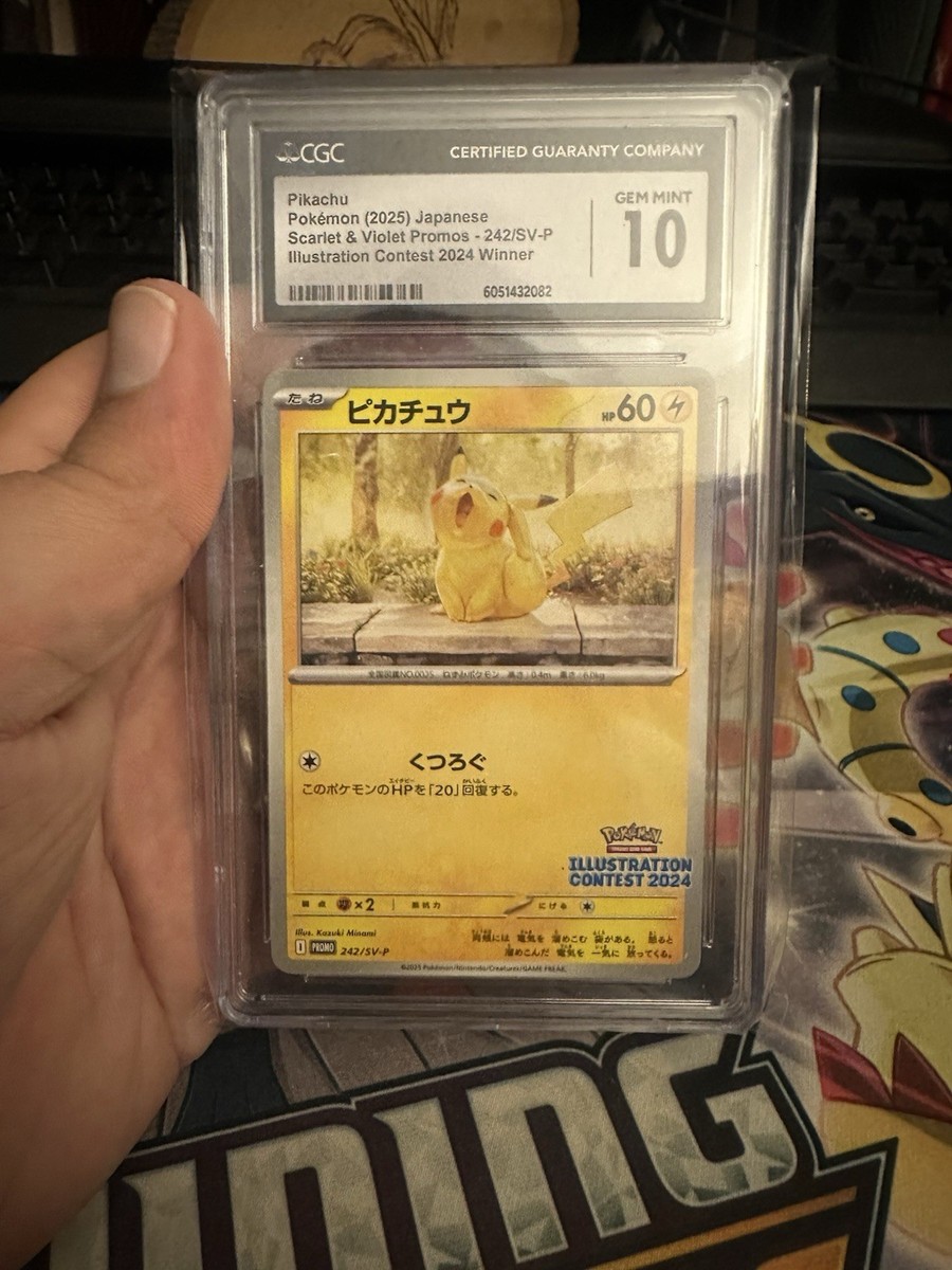 Pokemon CGC10 GEM MT Pikachu Promo 2025 242/SV-P Illustration