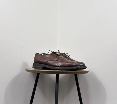 Pantanetti Men s Italian Brown Leather Derby Shoes Handmade Rubber Sole EU40/US7