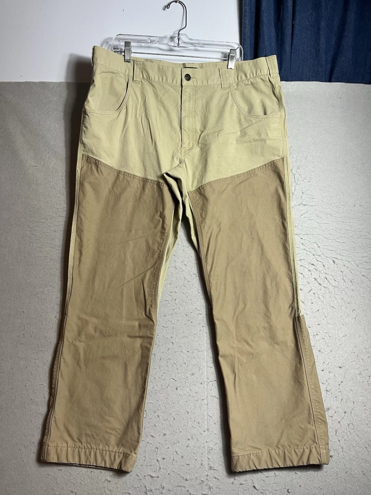 Orvis Pants Men's 40x30 Khaki Brown Double Knee Brush Hiking Hunting Fishing