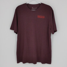 Under Armour HeatGear Mens L Burgundy Graphic...