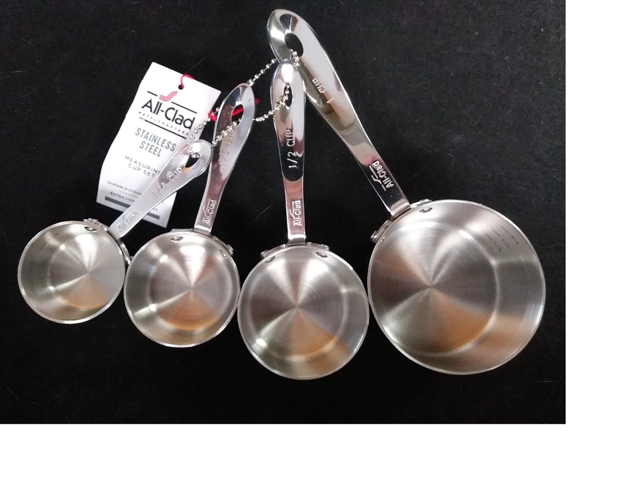 All-Clad 4-Piece Stainless Steel Measuring Cup Set NEW WITH TAG Fast Shipping!
Opens in a new window