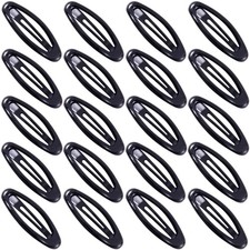 20 Pcs Oval Metal Snap Clips No Slip Small Barrettes for Women Thin Fine Hair