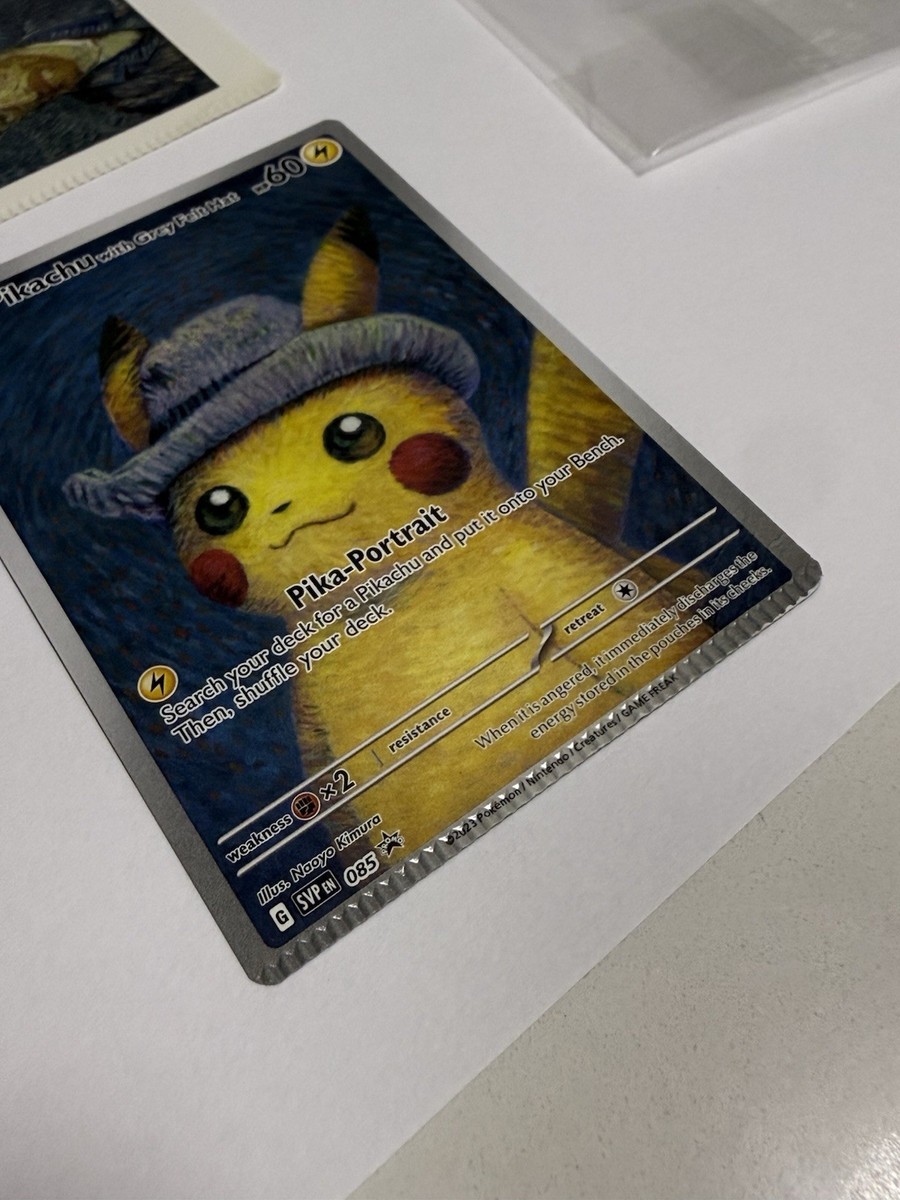 ERROR CRIMP CUT Pokémon Van Gogh Pikachu with Grey Felt Hat - 085