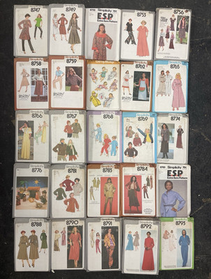 Simplicity Sewing Patterns Lot of 25 Vintage Original Uncut