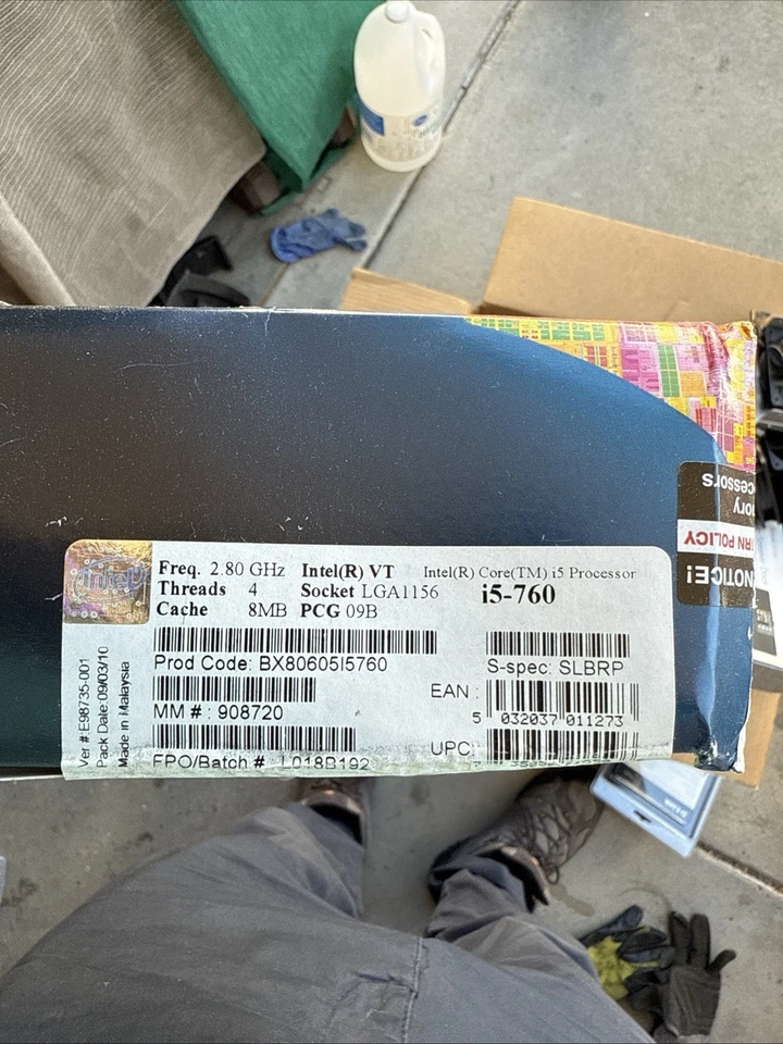 Intel CPU Quad Core i5 760 LGA1156 Gen BX80605I5760 Processor FAN ONLY - Image 2 of 4