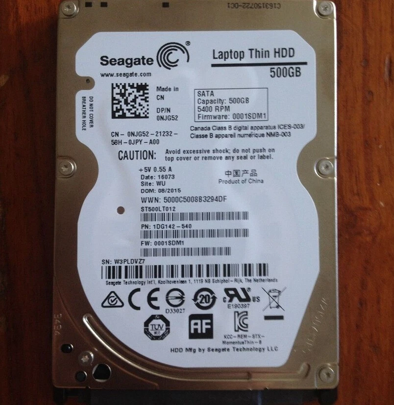 Seagate 500GB 5400RPM SATA Thin 16MB 2.5" Hard Drive ST500LT012 HDD laptop - Image 3 of 3