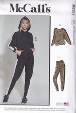 McCALLS 8351 LOUNGE PANT, TOP AND HOODIE SEWING PATTERN-SIZE ZZ (L,XL,XXL)
