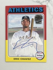 2021 Topps Archives Fan Favorite 1975 Topps #FFA-EC Eric Chavez Auto Athletics