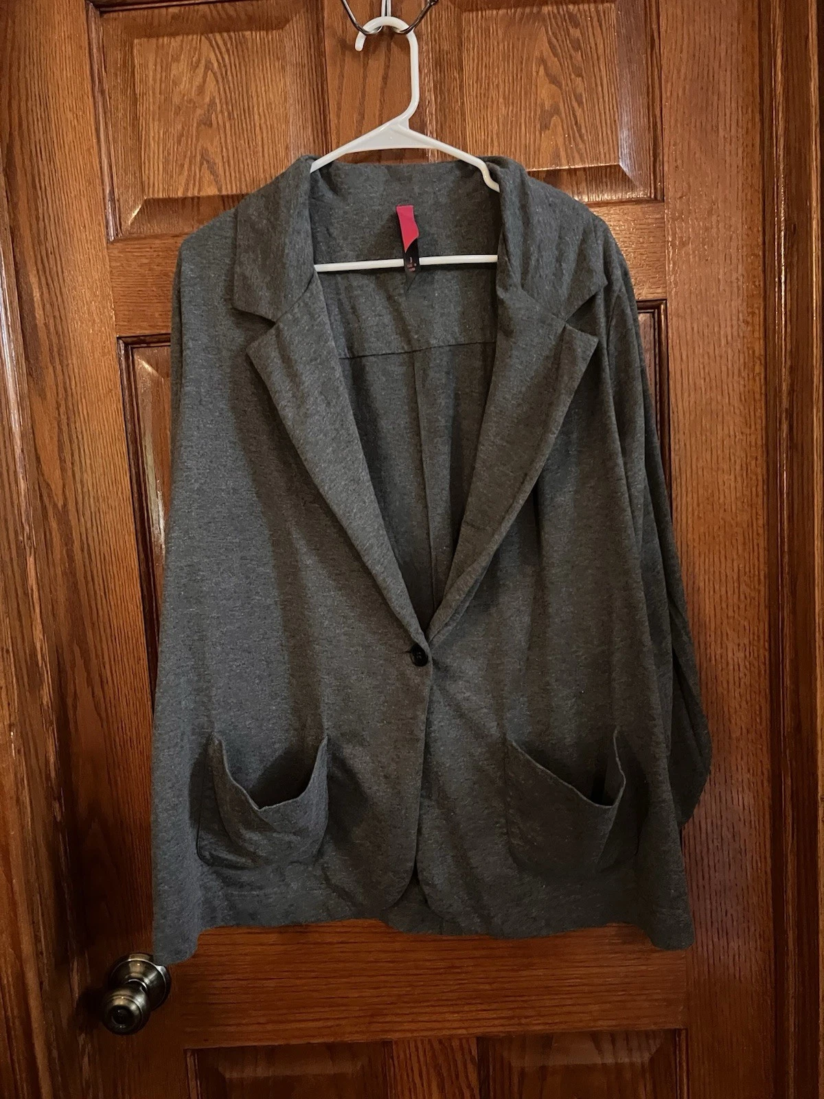 VETEMENTS Pure Energy taglia 3 grigio 3 4 giacca leggera manica lunga con un bottone