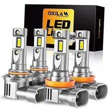 H11 9005 Light Bulbs Combo, 70000lm 900 Brighter 6500K Cool White H11 9005