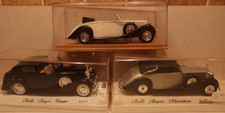 3 Solido Rolls Royce Diecast Cars; 1:43; Coupe, Phantom, 1939 Convertible