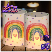 Windlicht Tischdeko Geburtstag MäDchen Regenbogen Deko FüR Teelichter Kerzen