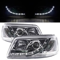 Scheinwerfer Set Tfl Tagfahrlicht Design FüR Vw T5 Transporter 2003-3009 Chrom