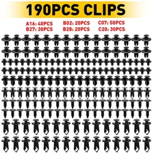 190X Car Clips for Hole Plastic Rivets Retainer Fender Push Pin Fastener Bumper