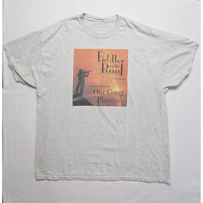 #ad #ad Vintage Fiddler on the Roof Shirt Our Gang Players Gray 2XL Musical Graphic Tee $17.50