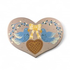 Vintage Heart Wall Hanging Cottagecore Farmhouse Birds 1990s 1980s