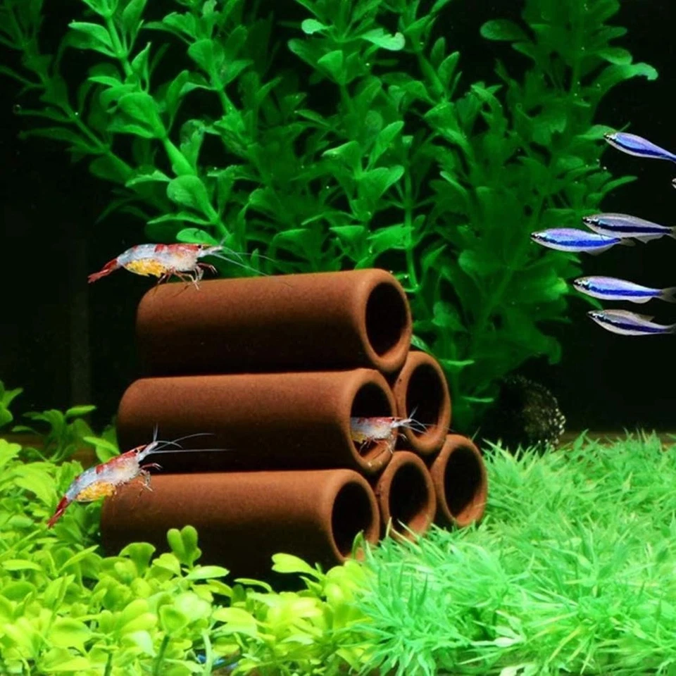 Aquarium Decoration Shrimp Tubes Fish Fry Shelter Hiding Fish Tank Ceramic Cla  - Image 4 of 4