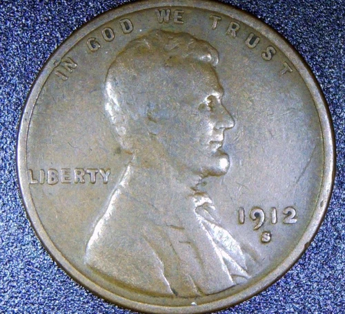 1912 S Lincoln Cent VG Wheat Penny | Nice Coin RC12