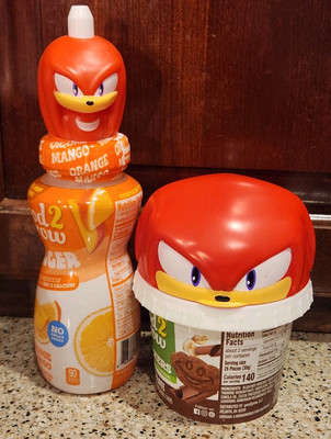 Sonic The Hedgehog Knuckles Good 2 Grow Juice And Snack Topper Set Sealed